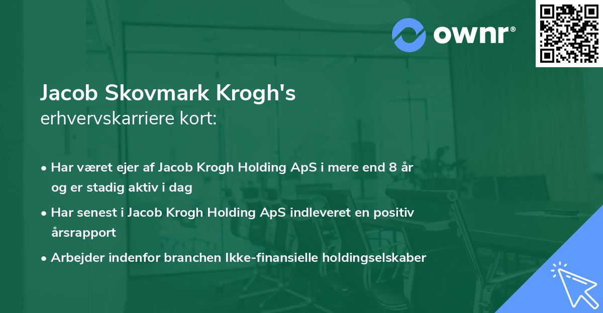 Jacob Skovmark Krogh's erhvervskarriere kort