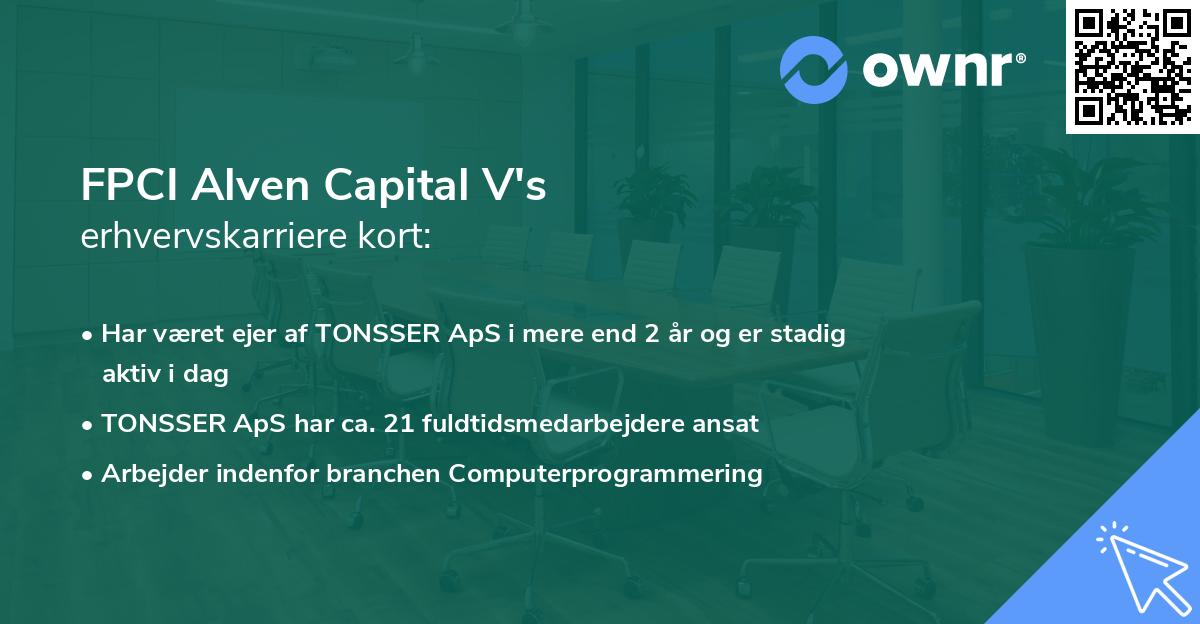 FPCI Alven Capital V's erhvervskarriere kort