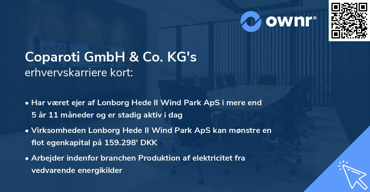 Coparoti GmbH & Co. KG's erhvervskarriere kort