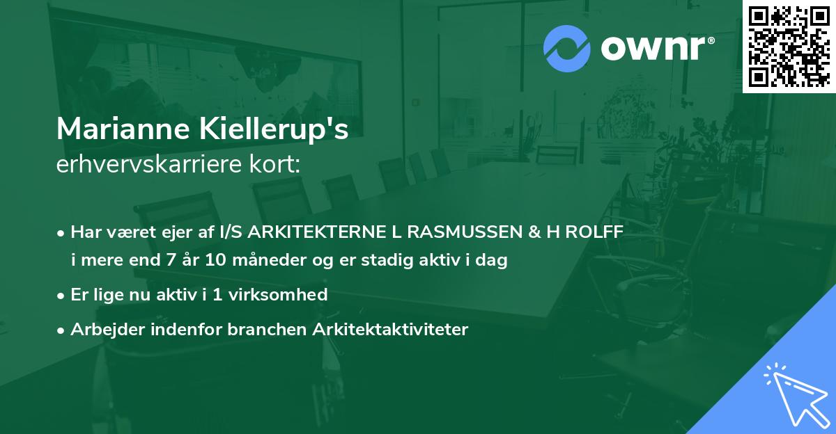 Marianne Kiellerup's erhvervskarriere kort