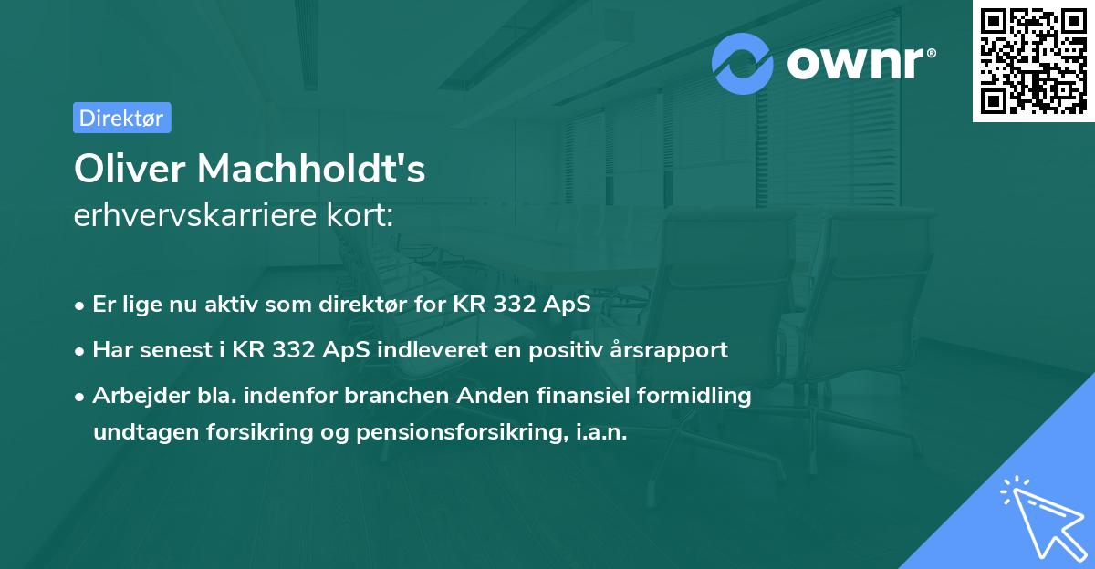 Oliver Machholdt's erhvervskarriere kort