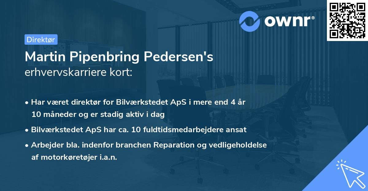 Martin Pipenbring Pedersen's erhvervskarriere kort