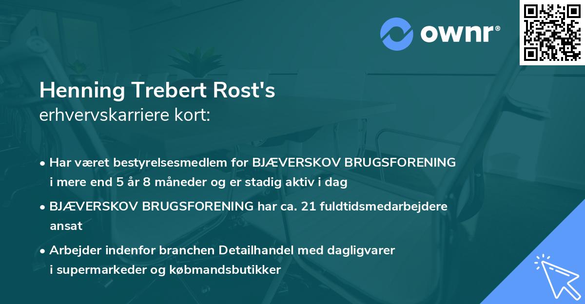 Henning Trebert Rost's erhvervskarriere kort