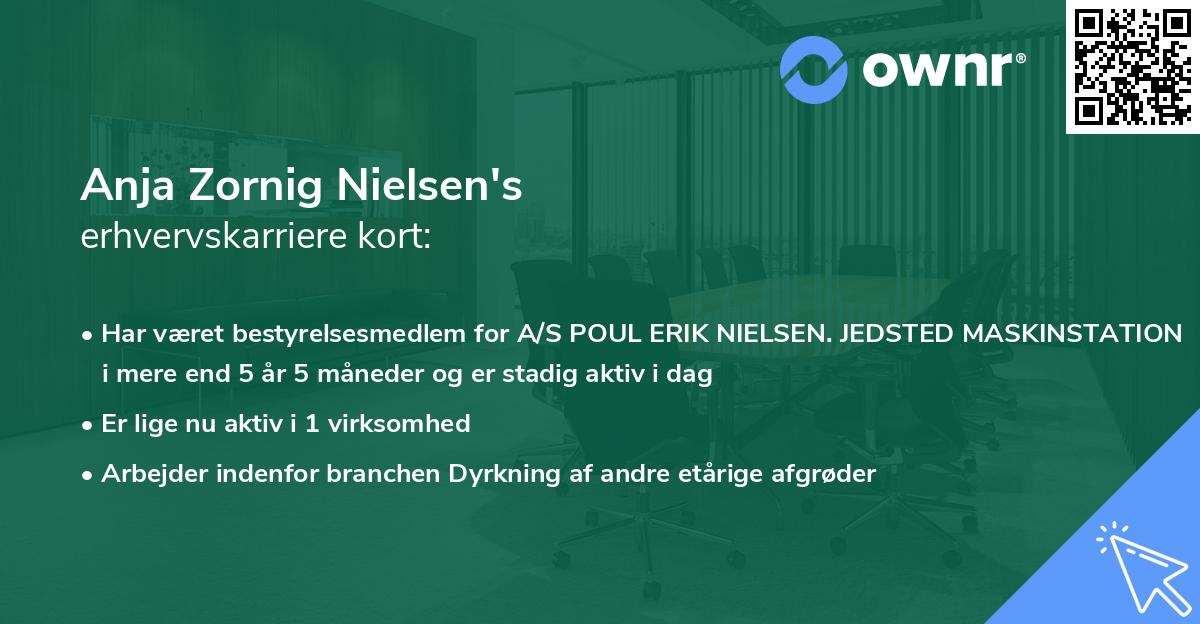 Anja Zornig Nielsen's erhvervskarriere kort