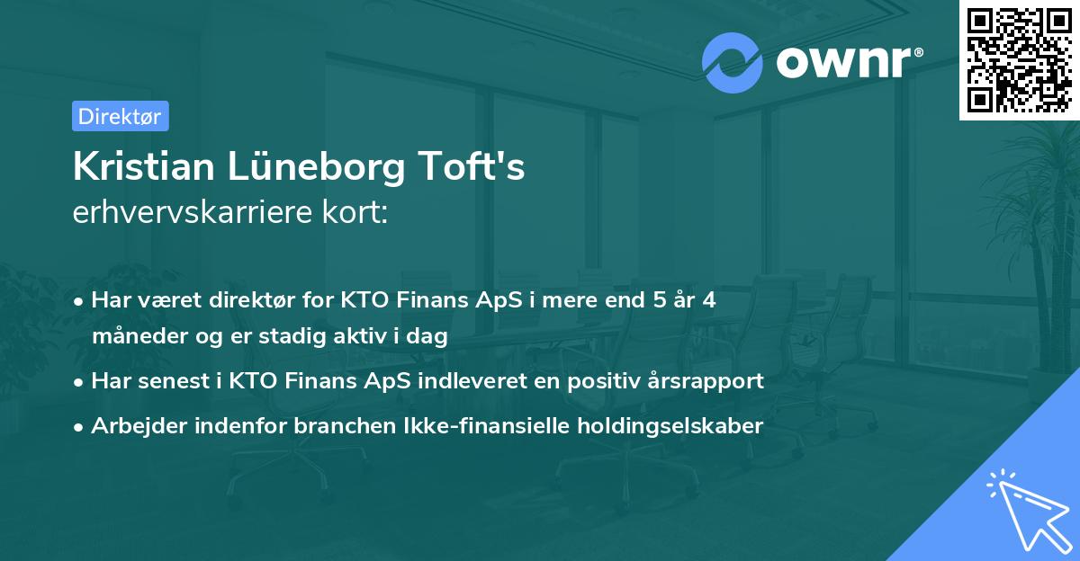 Kristian Lüneborg Toft's erhvervskarriere kort