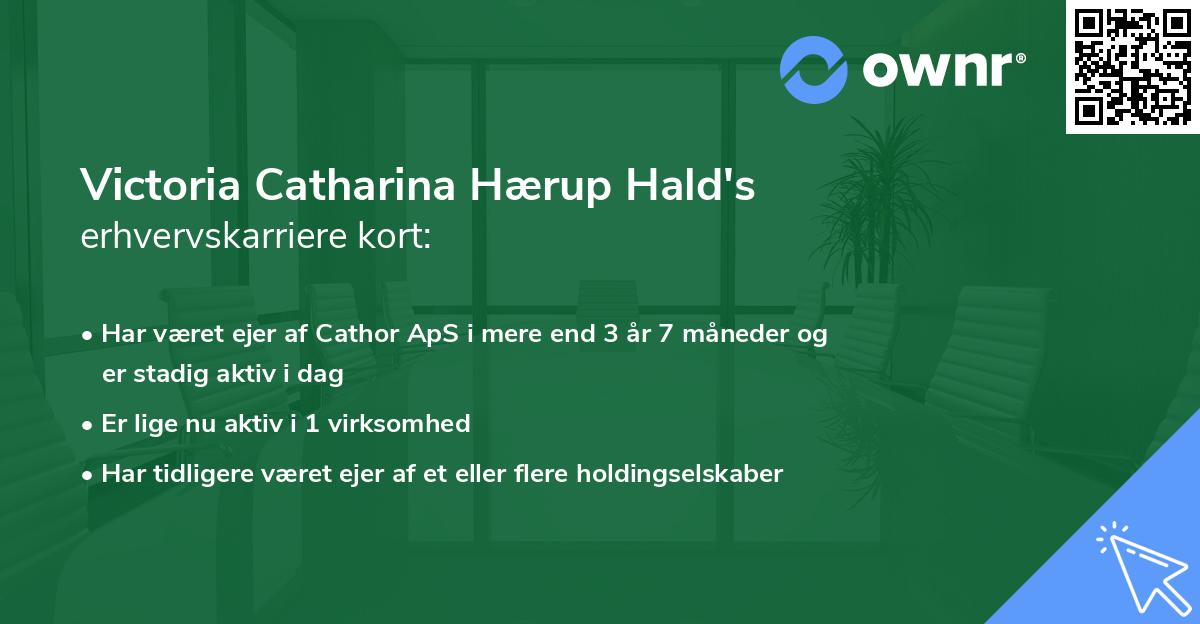 Victoria Catharina Hærup Hald's erhvervskarriere kort