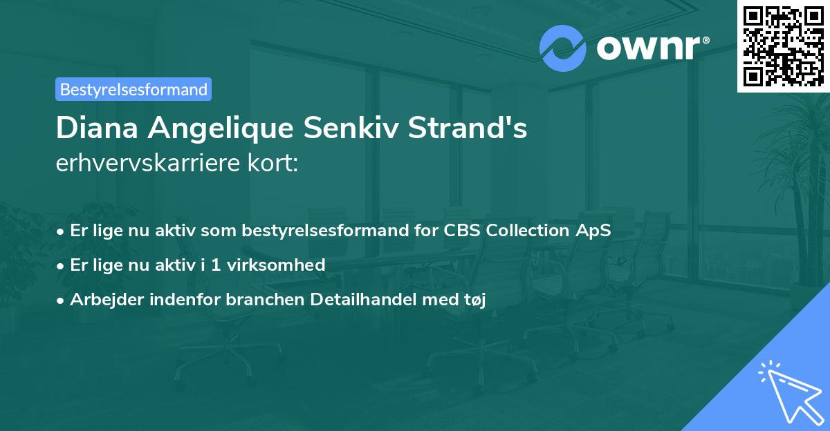 Diana Angelique Senkiv Strand's erhvervskarriere kort
