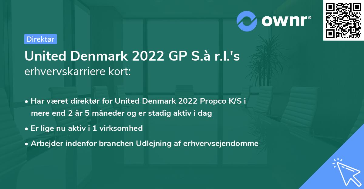 United Denmark 2022 GP S.à r.l.'s erhvervskarriere kort