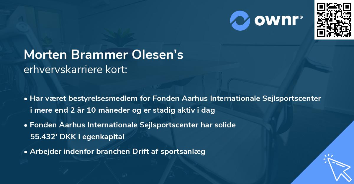 Morten Brammer Olesen's erhvervskarriere kort