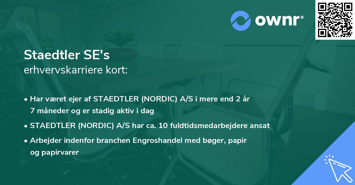 Staedtler SE's erhvervskarriere kort