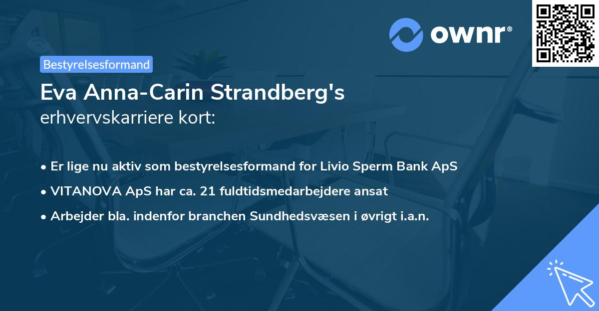 Eva Anna-Carin Strandberg's erhvervskarriere kort