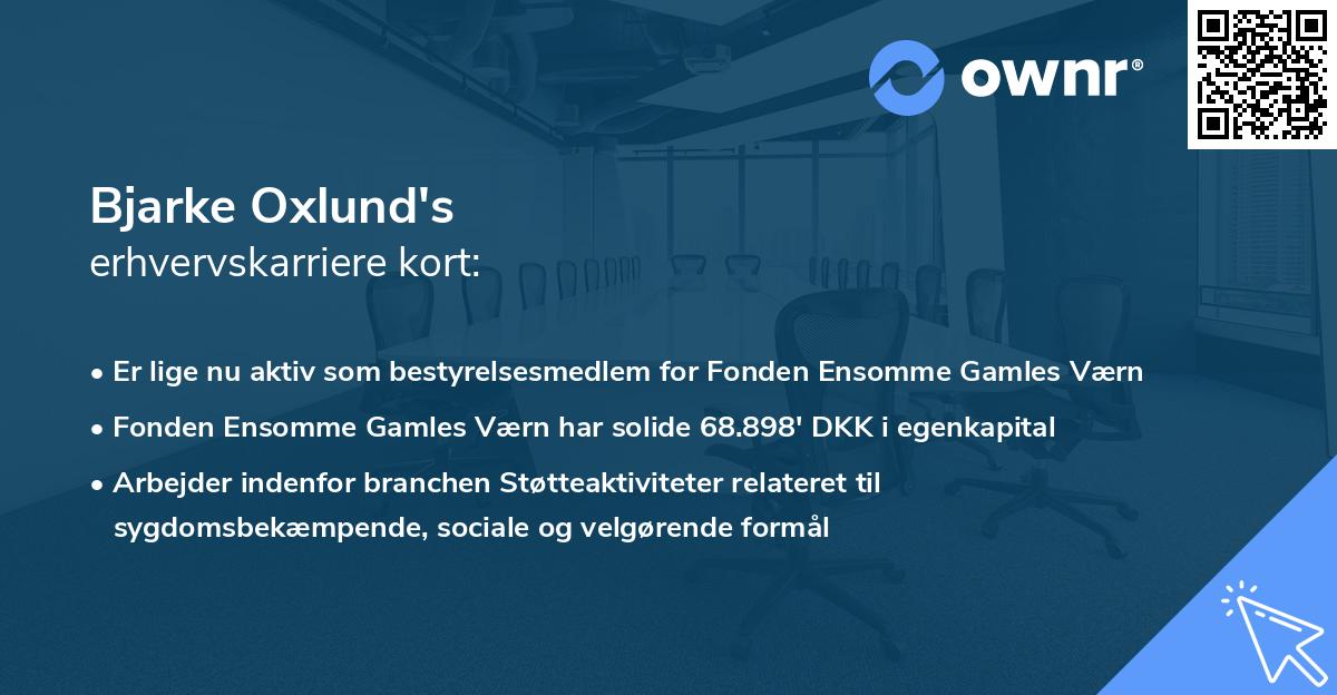 Bjarke Oxlund's erhvervskarriere kort