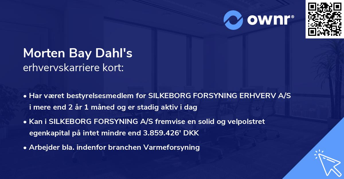 Morten Bay Dahl's erhvervskarriere kort