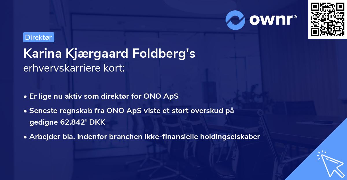 Karina Kjærgaard Foldberg's erhvervskarriere kort