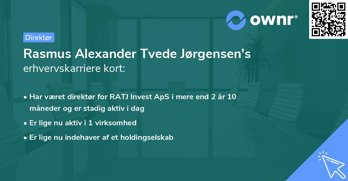 Rasmus Alexander Tvede Jørgensen's erhvervskarriere kort