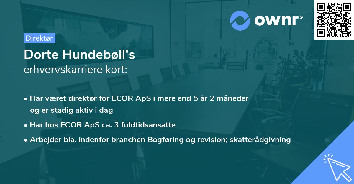 Dorte Hundebøll's erhvervskarriere kort