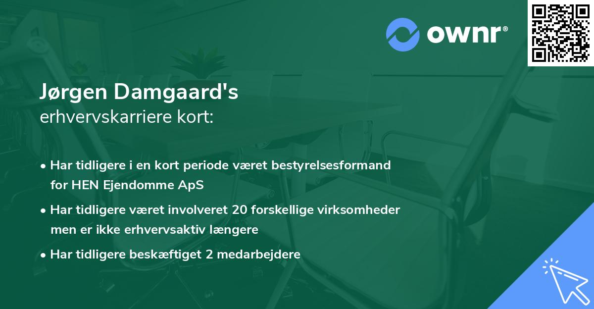 Jørgen Damgaard's erhvervskarriere kort