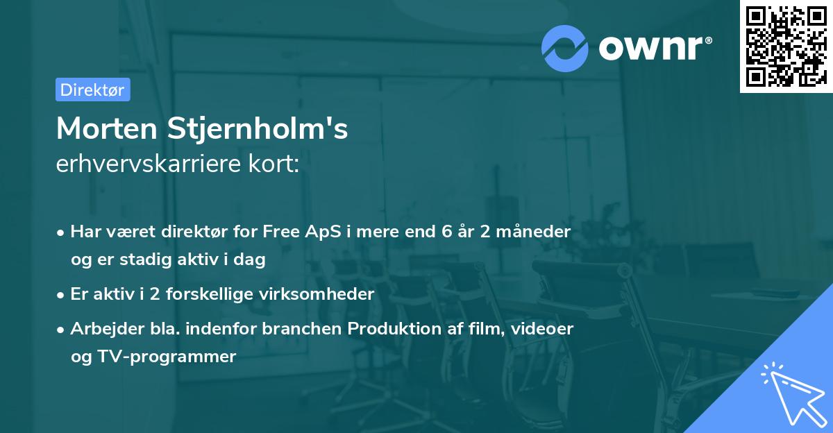 Morten Stjernholm's erhvervskarriere kort