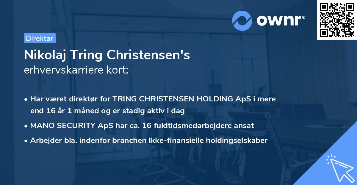 Nikolaj Tring Christensen's erhvervskarriere kort