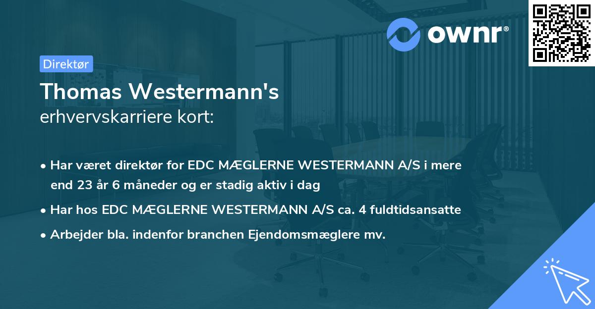 Thomas Westermann's erhvervskarriere kort