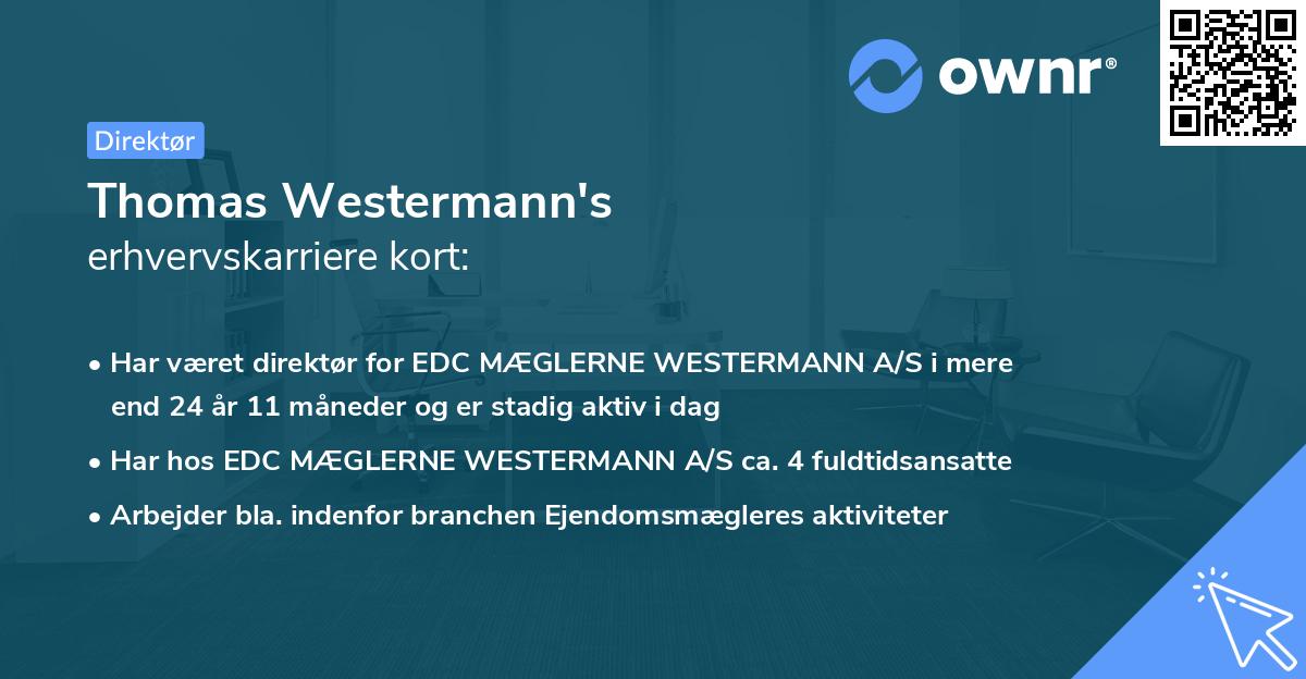 Thomas Westermann's erhvervskarriere kort