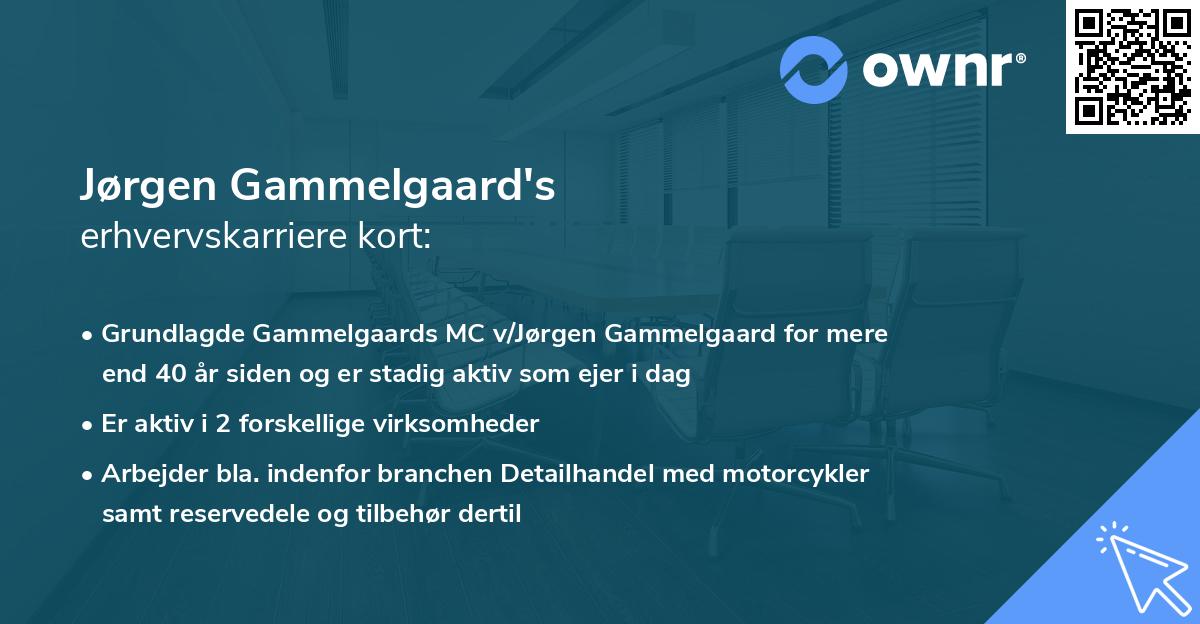 Jørgen Gammelgaard's erhvervskarriere kort
