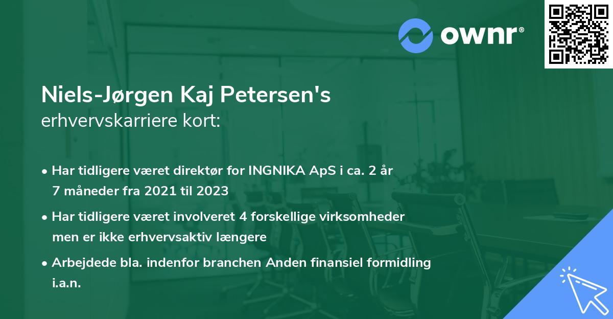 Niels-Jørgen Kaj Petersen's erhvervskarriere kort