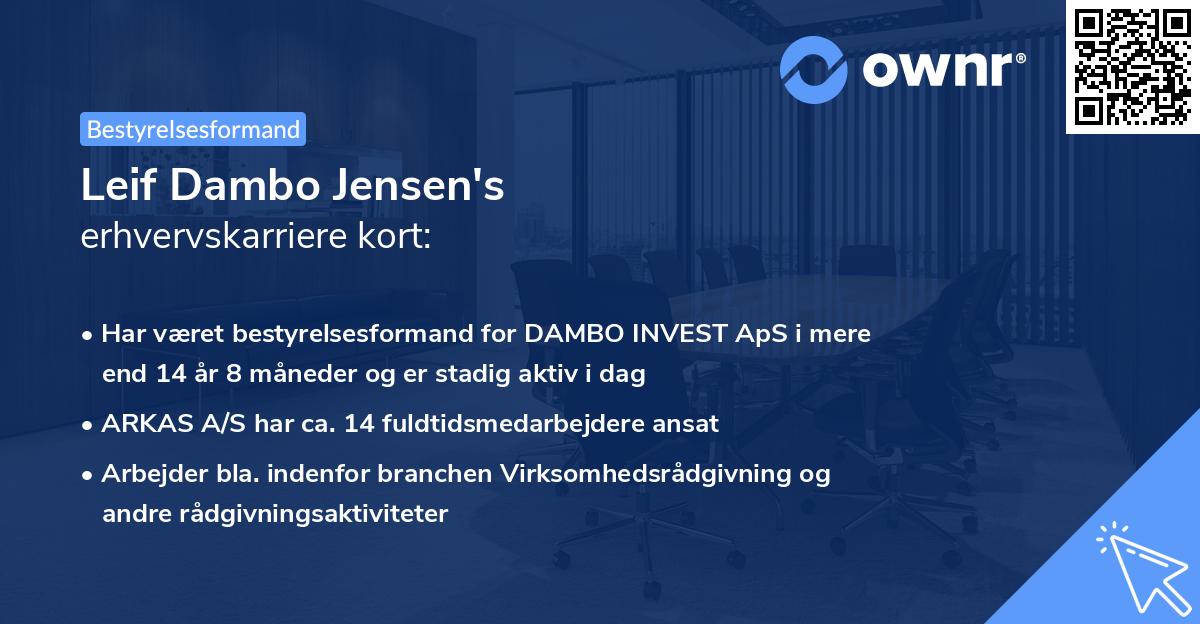 Leif Dambo Jensen's erhvervskarriere kort