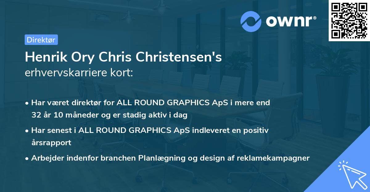 Henrik Ory Chris Christensen's erhvervskarriere kort