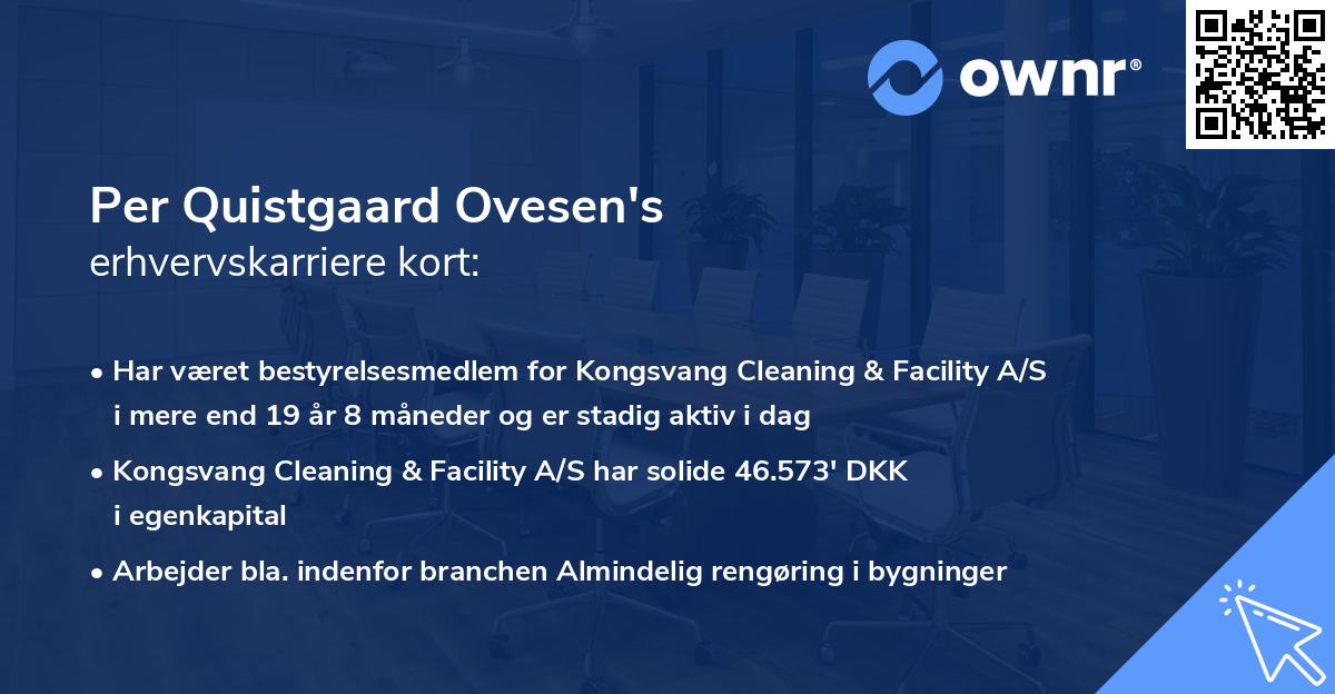 Per Quistgaard Ovesen's erhvervskarriere kort