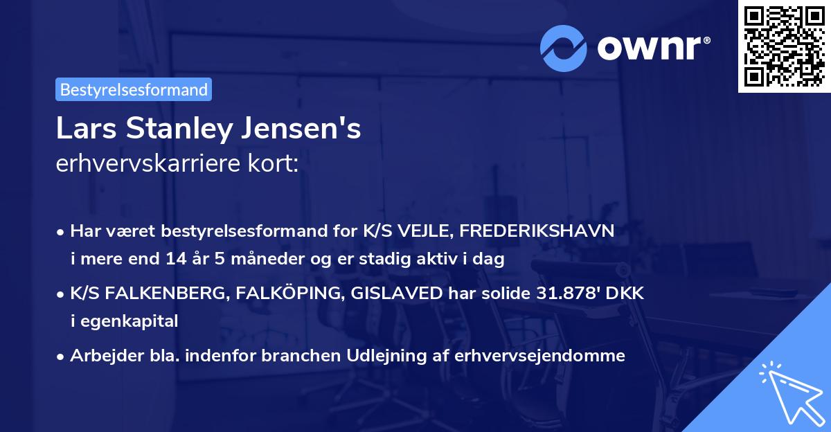 Lars Stanley Jensen's erhvervskarriere kort