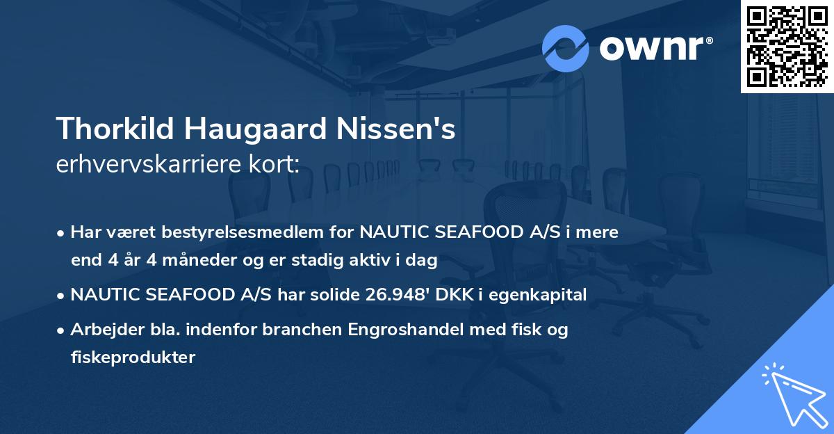 Thorkild Haugaard Nissen's erhvervskarriere kort