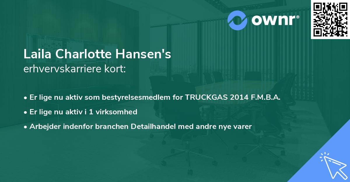 Laila Charlotte Hansen's erhvervskarriere kort