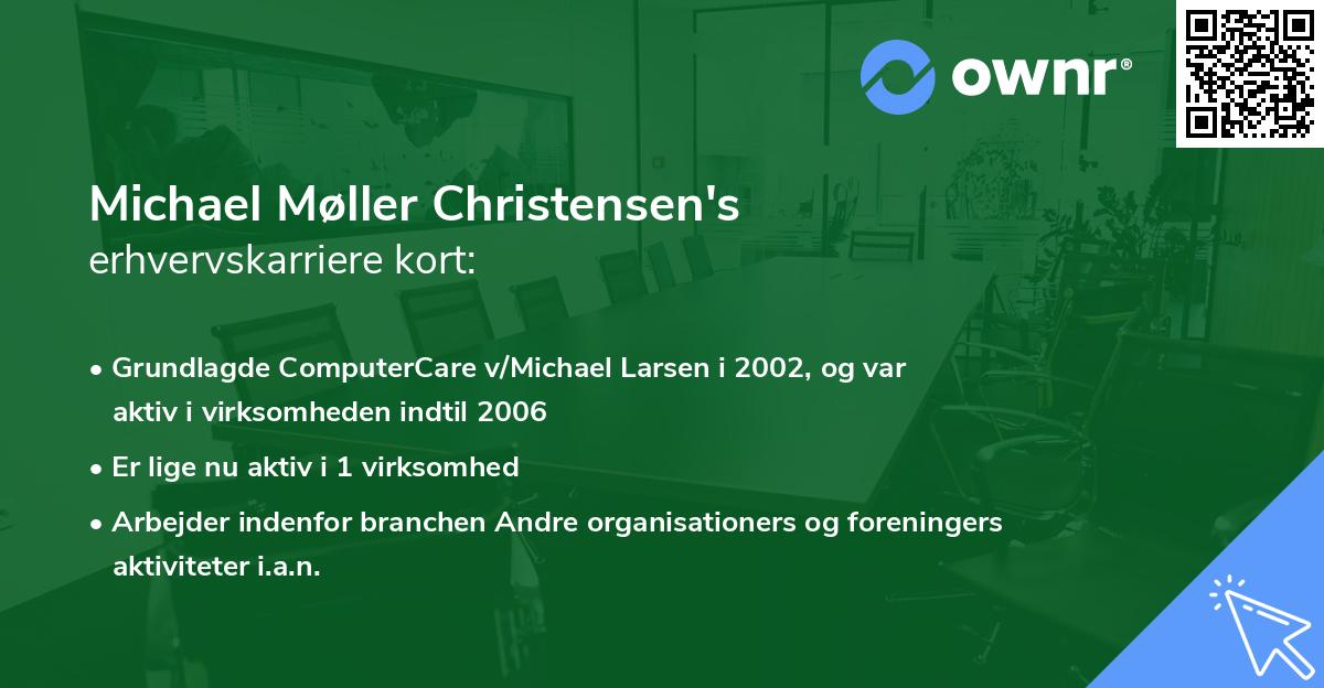 Michael Møller Christensen's erhvervskarriere kort