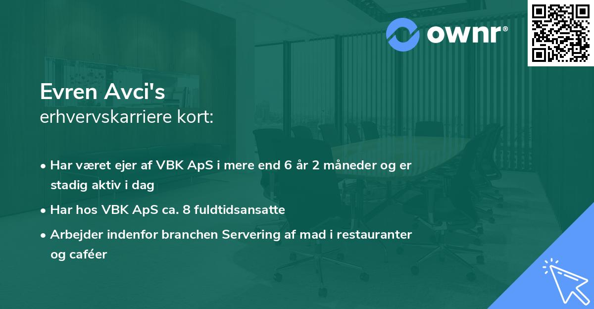 Evren Avci's erhvervskarriere kort