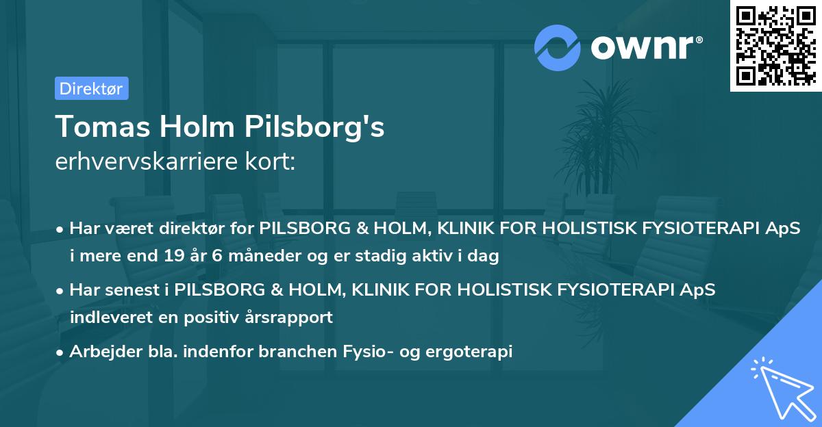 Tomas Holm Pilsborg's erhvervskarriere kort