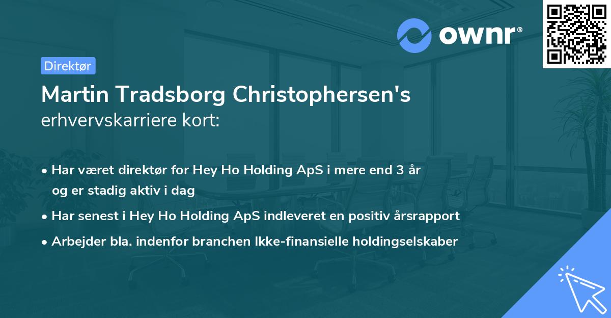 Martin Tradsborg Christophersen's erhvervskarriere kort
