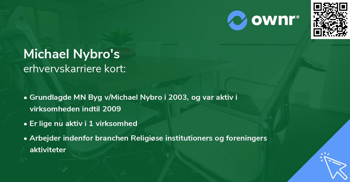 Michael Nybro's erhvervskarriere kort