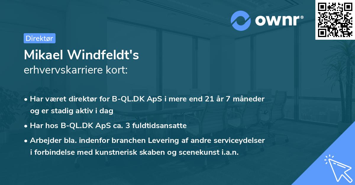 Mikael Windfeldt's erhvervskarriere kort