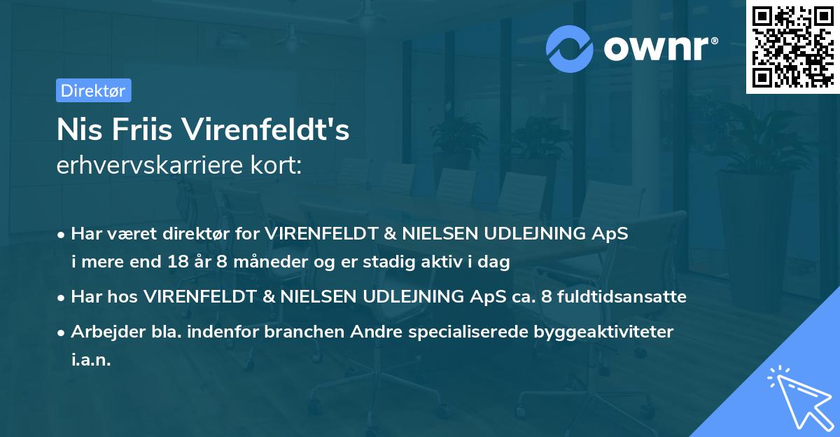 Nis Friis Virenfeldt's erhvervskarriere kort