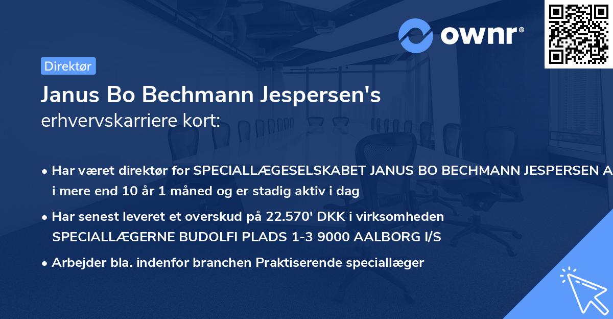 Janus Bo Bechmann Jespersen's erhvervskarriere kort