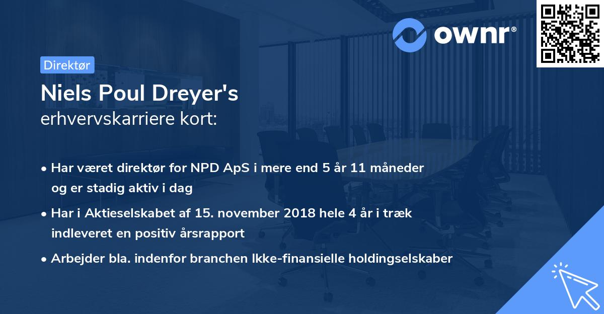 Niels Poul Dreyer's erhvervskarriere kort