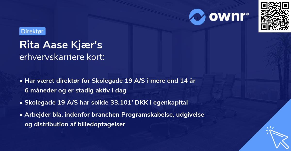 Rita Aase Kjær's erhvervskarriere kort