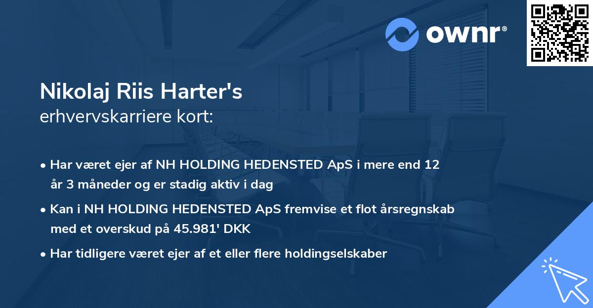 Nikolaj Riis Harter's erhvervskarriere kort