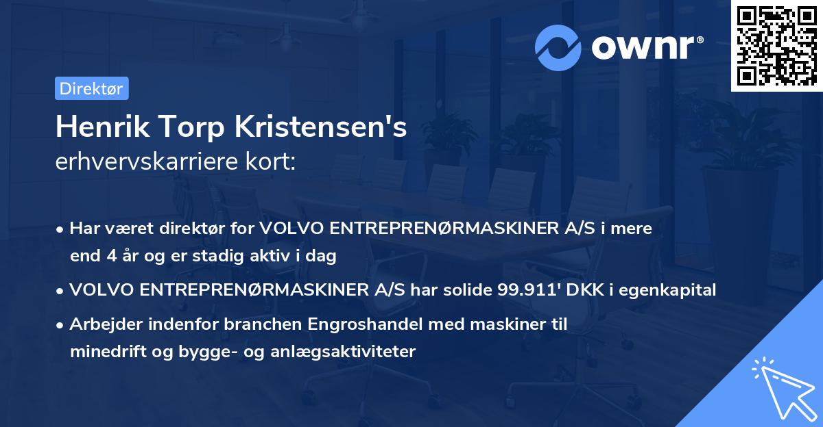 Henrik Torp Kristensen's erhvervskarriere kort