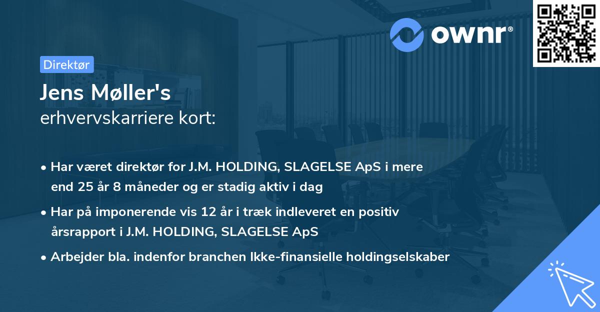 Jens Møller's erhvervskarriere kort