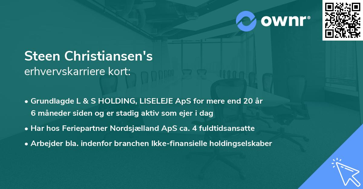 Steen Christiansen's erhvervskarriere kort