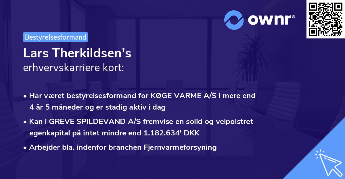 Lars Therkildsen's erhvervskarriere kort