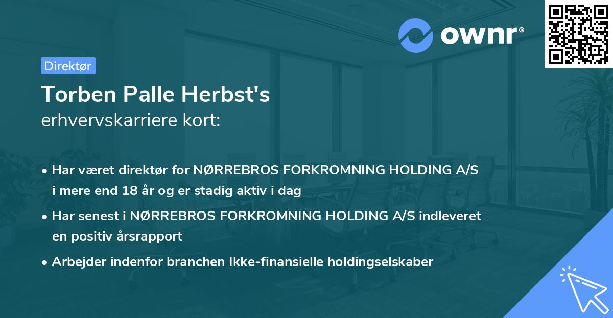 Torben Palle Herbst's erhvervskarriere kort