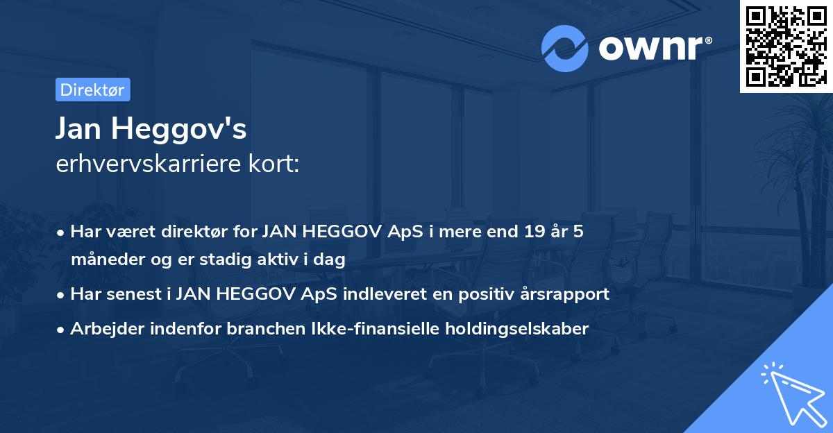 Jan Heggov's erhvervskarriere kort